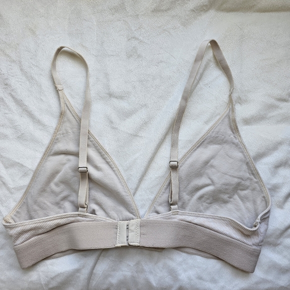 Gilly Hicks Cotton Ribbed Triangle Bra . Large - Picture 6 of 6